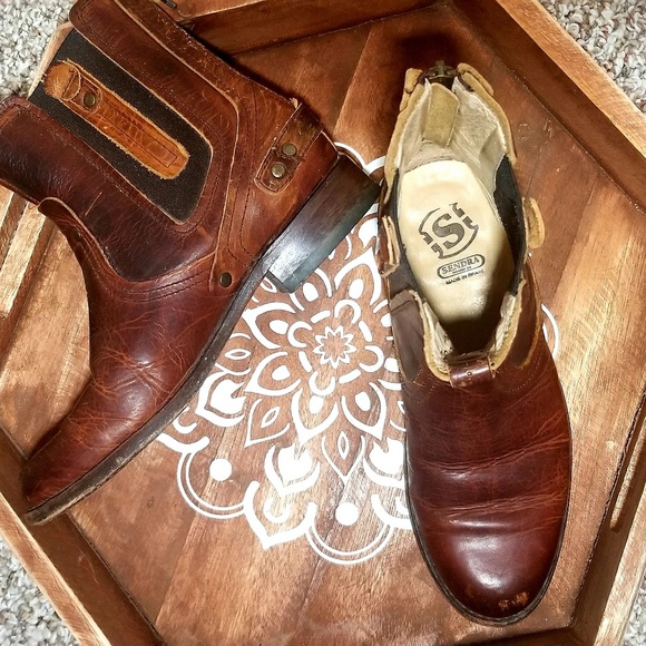 spanish leather ankle boots